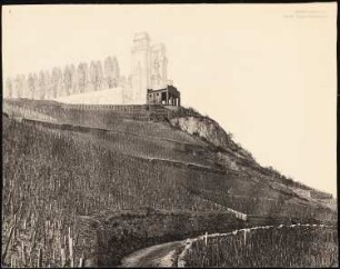 Bismarckdenkmal auf der Elisenhöhe, Bingen: Ansicht vom Hang her