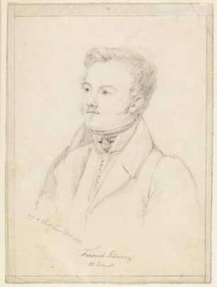 Brustbild Friedrich Schwarz im Halbprofil nach links blickend