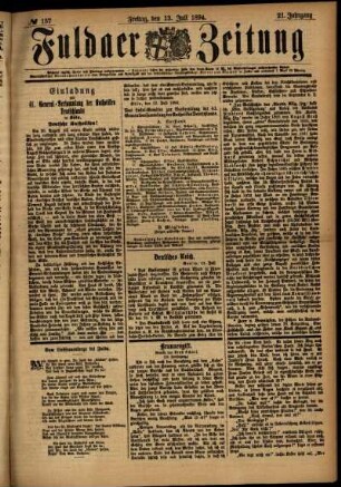 Ausgabe vom Freitag, den 13. Juli 1894.