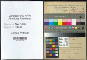 Entnazifizierung Wilhelm Berges , geb. 15.05.1900 (Ingenieur)