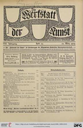 Heft 25 (22. März 1909)