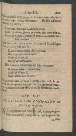 Cap. XIII. De Syllogismo Coniuncto in genere et in specie.