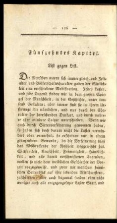 Fünfzehntes Kapitel. List gegen List.