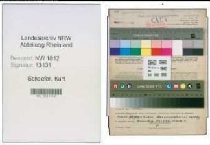 Entnazifizierung Kurt Schaefer , geb. 03.10.1911 (Maurer)