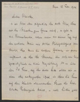 Brief an Ferruccio Busoni : 25.02.1924