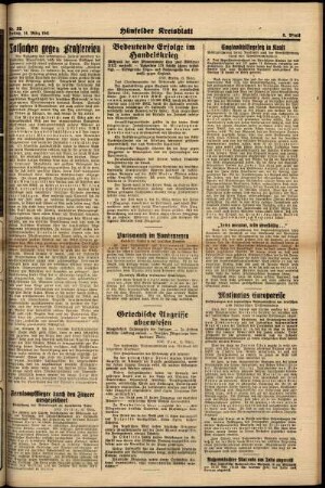 Zweite Ausgabe vom Freitag, den 14. März 1941.