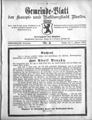 1917,5: Nr. 5, 4. Februar 1917