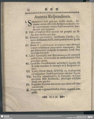 Annexa Respondentis
