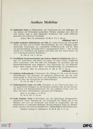 Antikes Mobiliar (Nr. 151-171)