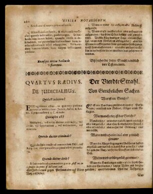 Der Vierdte Strahl. Von Gerichtlichen Sachen.