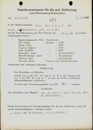 Rundel, Karl, Dr.