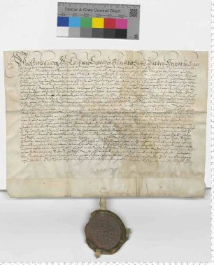 Lehnbrief Herzogs Christian zu Braunschweig und Lüneburg für Ernst von Spörcken sowie seine Vettern August, Ulrich und Franz, Söhne des Franz von Spörcken, sowie für Werner und Franz, Söhne des Jobst von Spörcken.