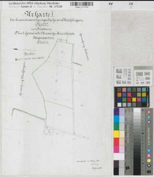 Merklingsen (Welver), Zusammenlegung Merklingsen, Urkarte I Mawicke Flur 1