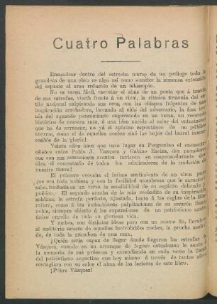 Cuatro palabras