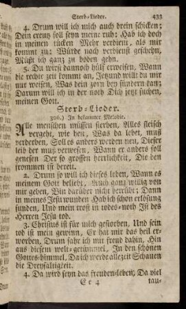 433-472, Sterb-Lieder