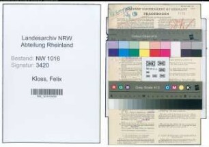 Entnazifizierung Felix Kloss , geb. 03.11.1883 (Arzt)