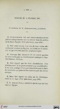 Séance du 4 Février 1887
