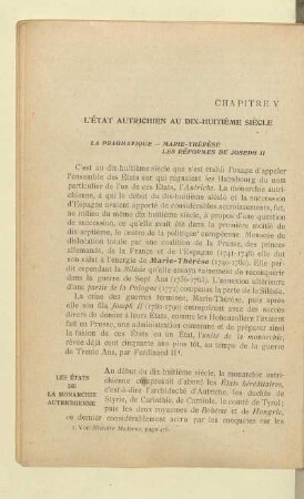 L'État Autrichien au dix-huitième siècle