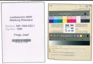 Entnazifizierung Josef Frings , geb. 27.06.1887 (Studienrat)