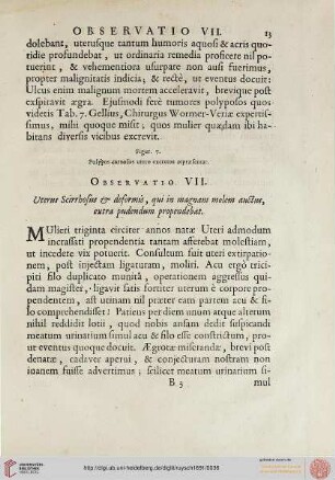 Observatio VII