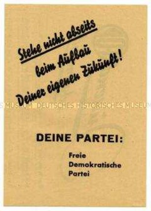 Propagandaschrift der FDP mit Mitgliederwerbung