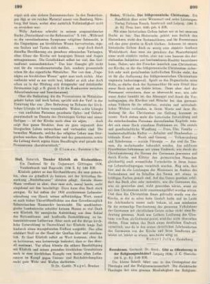 200 [Rezension] Sieber, Wilhelm, Das frühgermanische Christentum