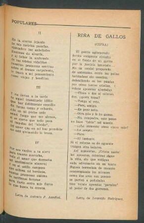 Riña de gallos : (Cifra)