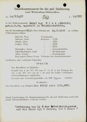 Riss, Ernst von