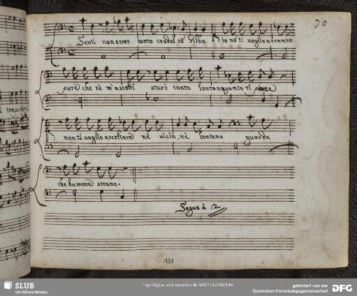 Recitativo: Senti non esser tanto crudel