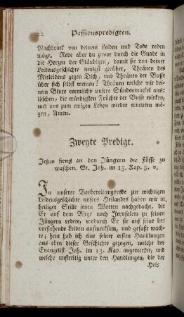 Zweyte Predigt.