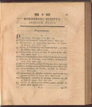 Roedereri Scripta Seorsim Edita