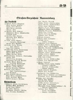 Straßen-Verzeichnis Rummelsburg