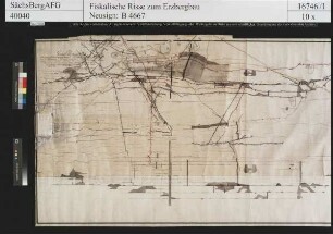 Sonnenwirbel Fundgrube bei St. Michaelis, Grubenbaue und Wasserführung vom Thelersberger Stolln auf ein zu erbauendes Kunstgezeug