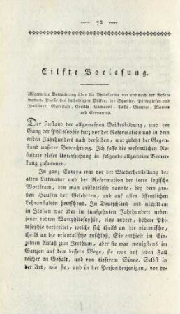 Eilfte Vorlesung