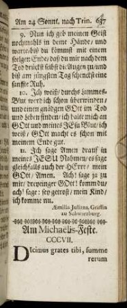 Am Michaëlis-Feste. - Am 27 Sonntage nach Trinitatis.