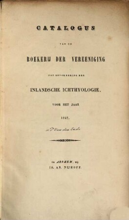 Verslag der werkzaamheden van den vereeniging tot bevordering der inlandsche ichthyologie, 4