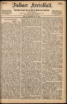 Ausgabe vom Samstag, den 10. Juni 1876.