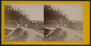 Straßenbrücke über die Weiße Elster und Bahnhof der Eisenbahnstrecke Gera - Weischlitz : Rentzschmühle. Straßenbrücke über die Weiße Elster und Bahnhof der Eisenbahnstrecke Gera - Weischlitz