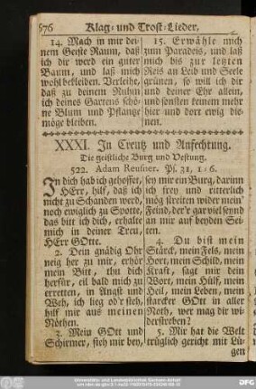 XXXI. In Creutz und Anfechtung.