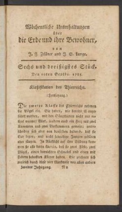 Sechs und dreißigstes Stück