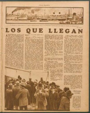 Los que llegan