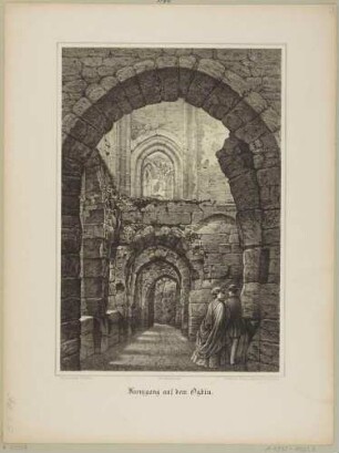 Der Kreuzgang der Kirchenruine auf dem Oybin im Zittauer Gebirge, aus: Zittau's romantische Umgebung in 18 malerischen Ansichten