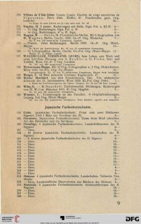 [Zweiter Auktionstag:] Japanische Farbenholzschnitte (Nr. 184 - 257)
