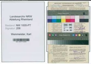 Entnazifizierung Karl Weinmeister , geb. 20.09.1900 (Postbeamter)