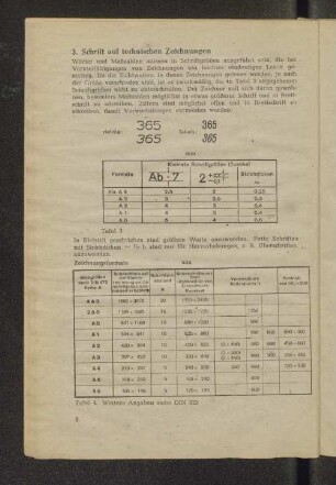 3. Schrift auf technischen Zeichnungen