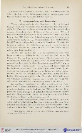 Erregungsverteilung und Temperatur