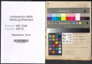 Entnazifizierung Kurt Heidmann , geb. 09.06.1904 (Betriebsfuehrer)
