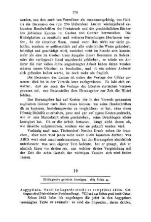 19 Göttingische gelehrte Anzeigen. 1883 Stück 45. Aegyptiaca.