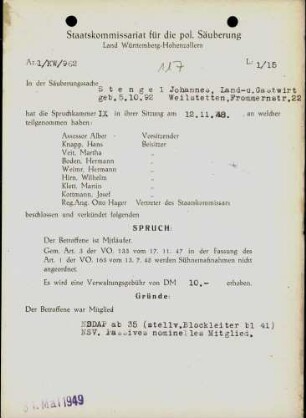 Stengel, Johannes