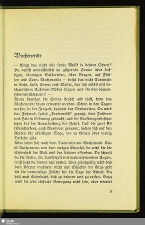 Wochenende